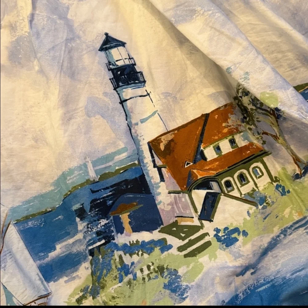 New Anthropologie Maeve 50's Seascape Print A-Line Skirt Size XL - Picture 6 of 9
